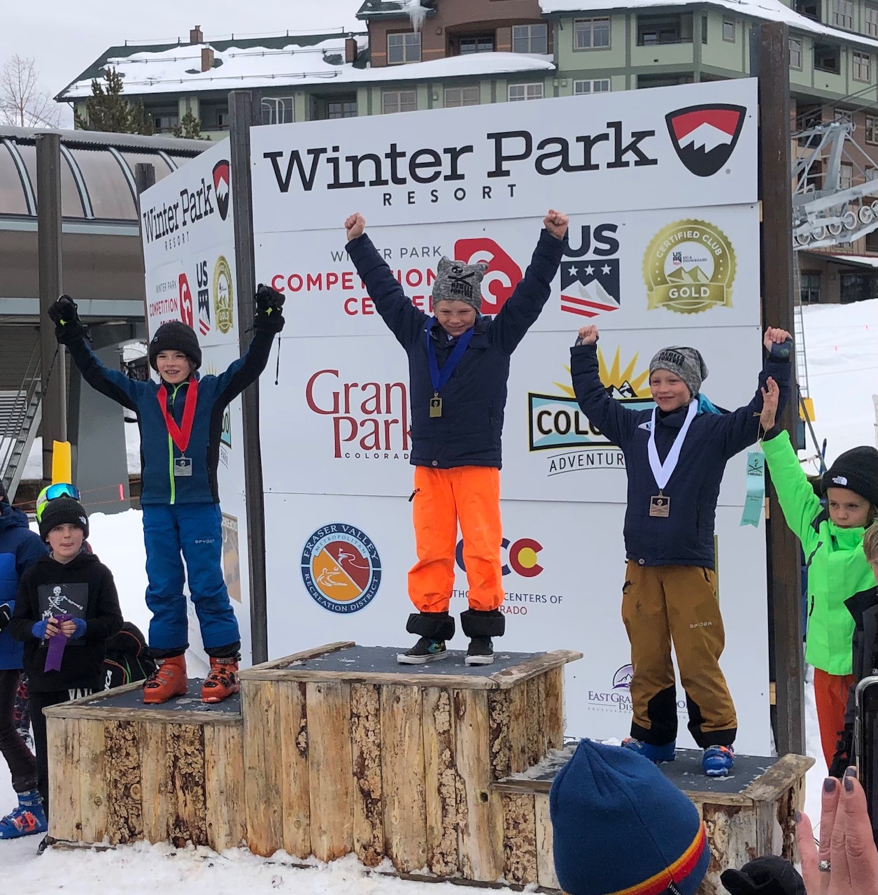 Tommy Martini takes the silver in U10 boys SL, the largest field of the weekend